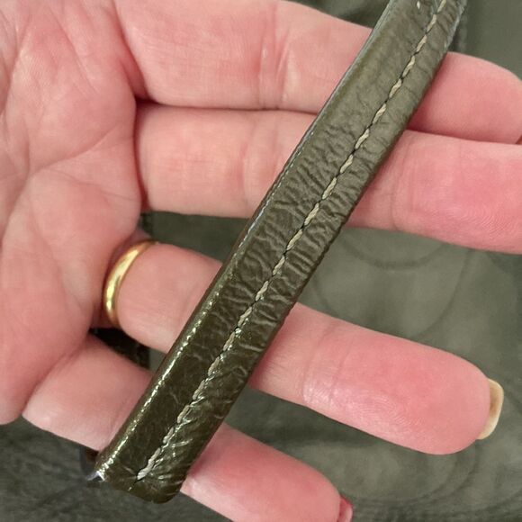 Coach Vintage hand bag green with blue satin 3 divisions - Picture 8 of 12